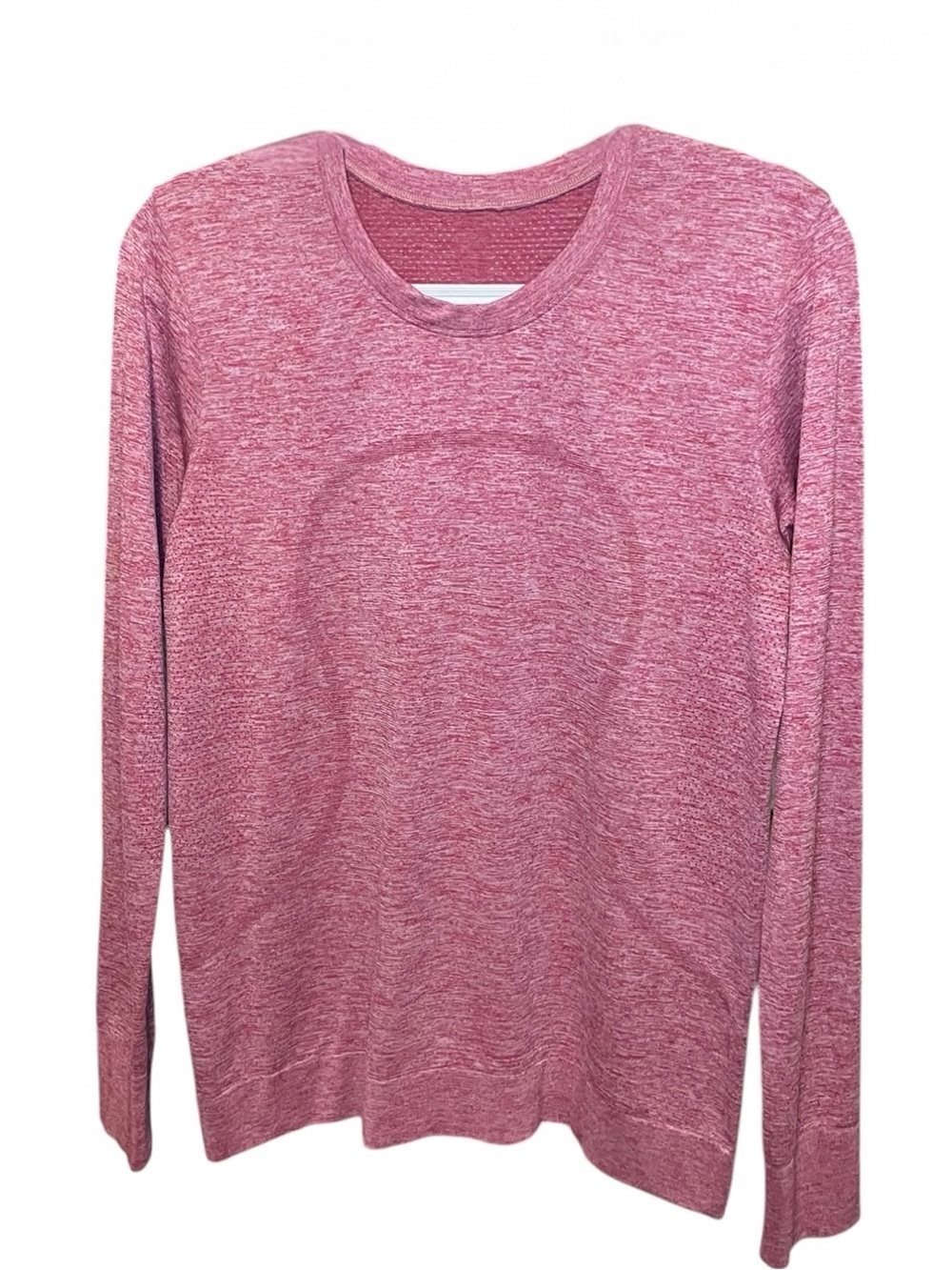 Luluemon Swiftly Relaxed Fit Long Sleeve Pomegranate/Pink Peony Top Size 8